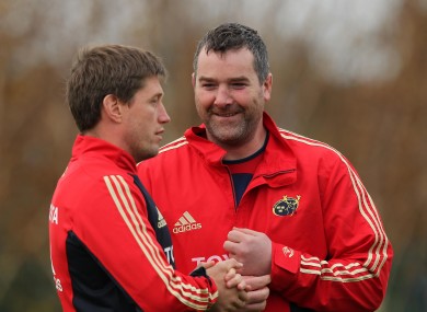 Ronan O'Gara and Anthony Foley pictured in 2011.