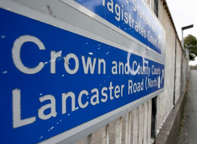 A general view of signage near Preston Crown Court, Preston.