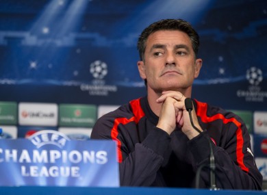 Olympiakos coach Michel.