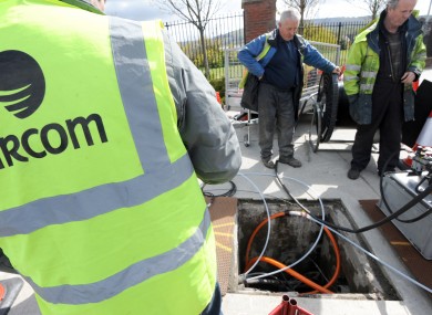 Eircom engineers installing fibre broadband in Knocklyon, South Dublin.