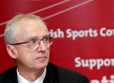 Irish Sports Council CEO John Treacy at their funding announcement for 2014.