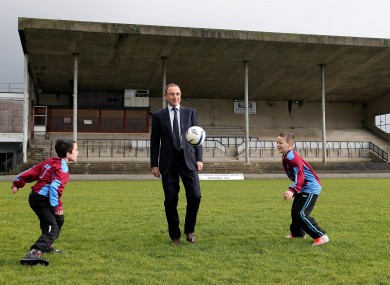 O'Neill with Brian Murphy from and Adrian Kelleher in The Markets Field today.