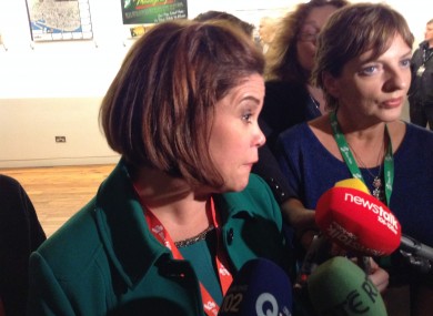 Mary Lou McDonald in Wexford this evening.