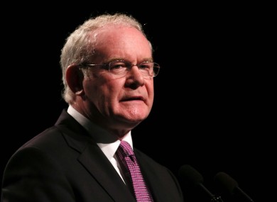 Martin McGuinness at the Sinn Féin Ard Fheis last night.