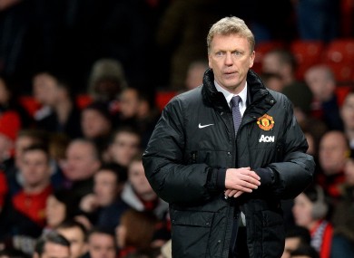 Under pressure: Manchester United manager David Moyes on the sideline at the weekend.