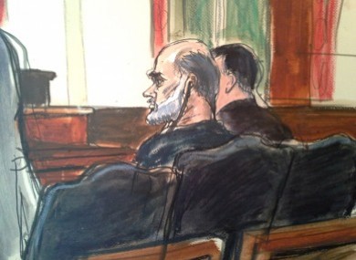 Drawing, Osama bin Laden's son-in-law, Sulaiman Abu Ghaith.