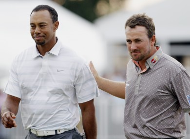 Tiger Woods and Graeme McDowell, pictured at the Cadillac Championship in 2013.