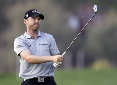 Michael Hoey found his leaderboard climb halted by a costly double bogey.