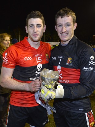 UCC's Paul Geaney and Brian Kelly.
