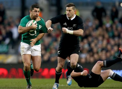Cory Jane pursues Rob Kearney in 2013.