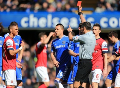 Marriner sends Gibbs off.