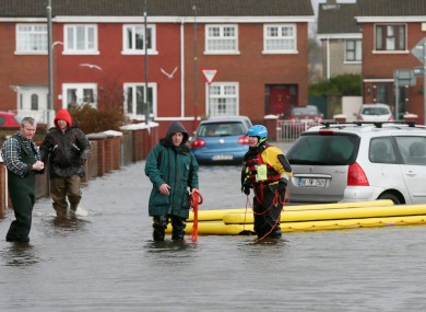 Residents of the Lee estate in Limerick, hit by the recent flooding.