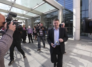 Pat Whelan leaves after sentencing.