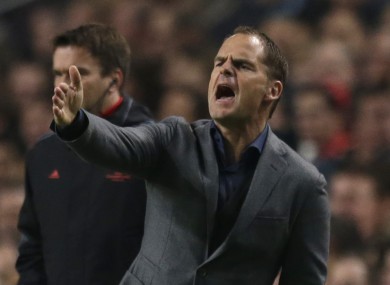 De Boer has been managing Ajax since 2010.