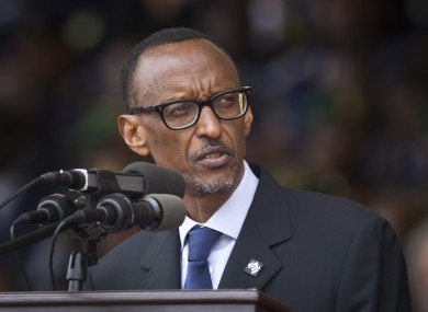 Rwandan President Paul Kagame at a ceremony to mark the 20th anniversary of the Rwandan genocide