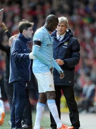 Toure picked up the original injury against Liverpool in mid-April.