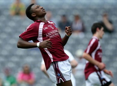 Ilunga lining out for Westmeath in last year's Leinster Minor Football Championship final.