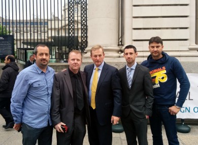 Our Children's Health campaigners meet the Taoiseach outside Government buildings this morning.