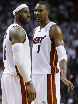 James and Bosh helped eliminate the Pacers last night.
