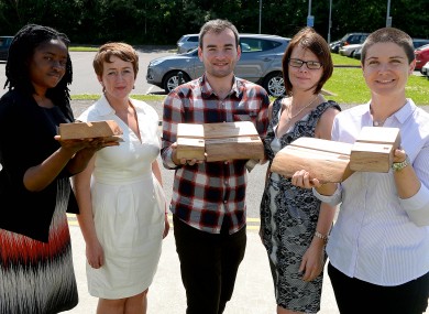 From left: Esereosa Dilenu Ama Otiwa Omoarukhe (Food Enterprise Award); Breda O'Dwyer of IT Tralee; Ricardo Malheiro (Research & Business Collaboration Award); Dr Helena McMahon, TRADEIT Coordinator; Silvia Bellato (Research Centre Manager Award)