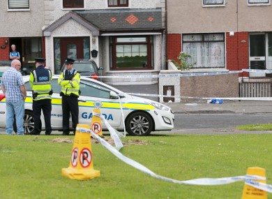Gardai at the scene of a shooting on Croftwood Grove in Ballyfermot.
