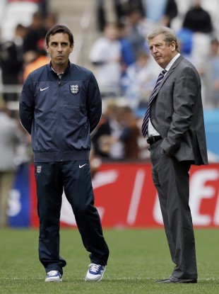 Roy Hodgson believes Gary Neville has the ability to take over as England boss one day.