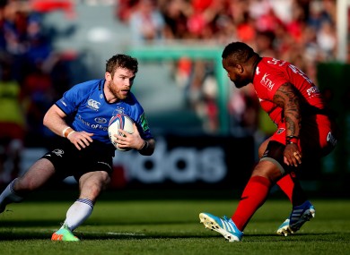 Gordon D'Arcy and Mathieu Bastareaud in Heineken Cup action last season.
