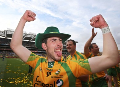 Mark McHugh celebrates after the 2012 All-Ireland final.