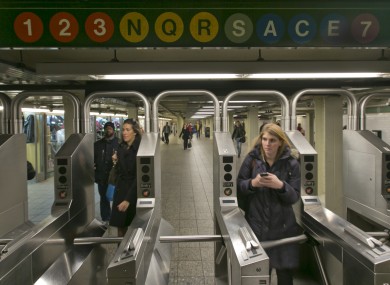 The Times Square subway station.