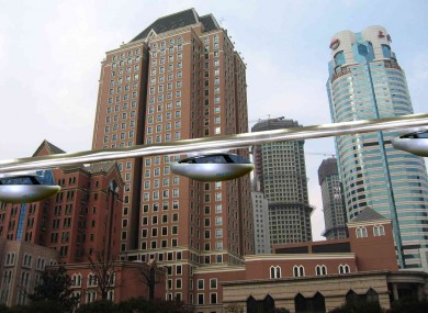 An artist's impression of how skyTran will look.