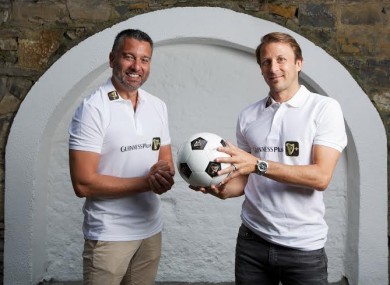 Guinness Plus brings football legends to Dublin: Sky Sports La Liga pundits Gaizka Mendieta and Guillem Balague visit the Manor Inn, Swords.