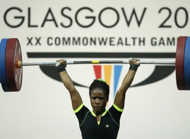 Amalaha during the women's 53kg event.