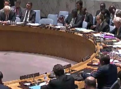 Un Security Council currently underway.