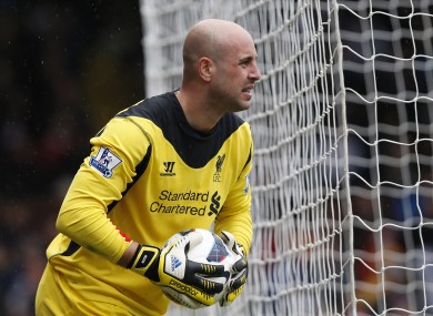 Reina has been with Liverpool since 2005.