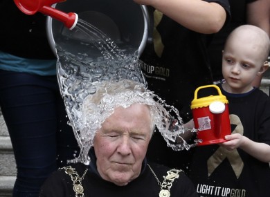 Dublin Lord Mayor Christy Burke was the latest politician to take the ice bucket challenge this week.