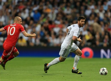 Alonso facing Bayern Munich in last season's Champions League.