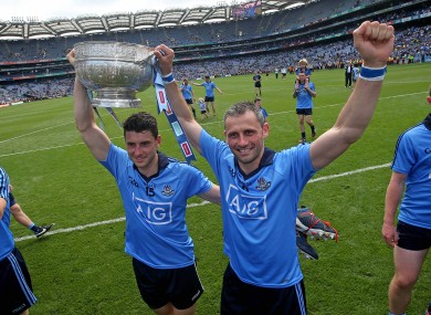Bernard and Alan Brogan celebrate winning another Leinster title this year.