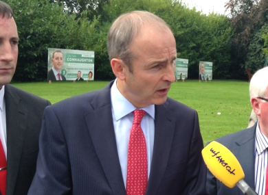 Michéal Martin, at the Abbey Hotel in Roscommon today.