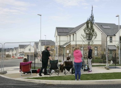 The queue of people at Miller's Glen in Swords.