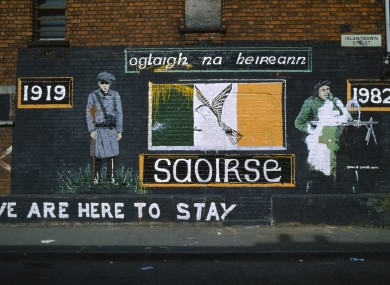 Mural on the Falls Road commemorating the War of Independence.