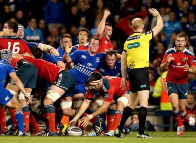 Munster greet a penalty decision with pleasure.