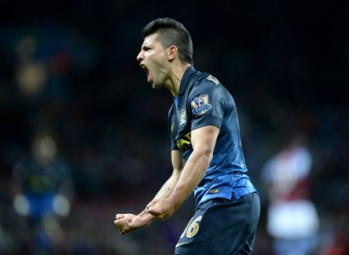 Sergio Aguero made the game safe with a late goal for City.