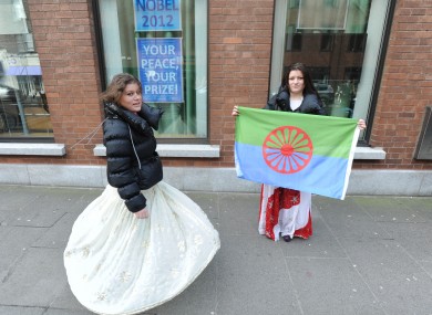 Roma people on International Roma and Traveller Day last year.