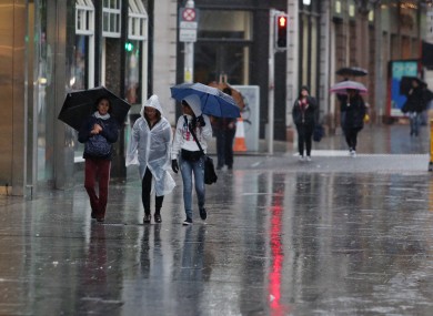 There's a rainfall warning for the whole country.