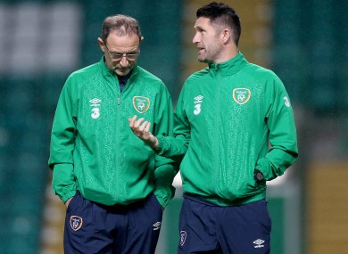 Robbie Keane and his 65 international goals are on the bench this evening.
