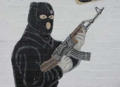 Detail from an Ulster Volunteer Force mural in East Belfast.