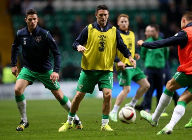 Keane was a second-half substitute at Celtic Park.