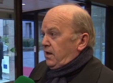 Michael Noonan speaking in Brussels this evening.