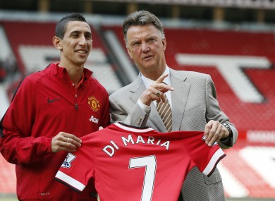 Di Maria was United's most expensive ever signing.