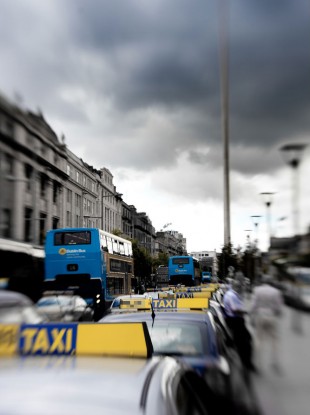 File photo of taxis on O'Connell Street, Dublin.